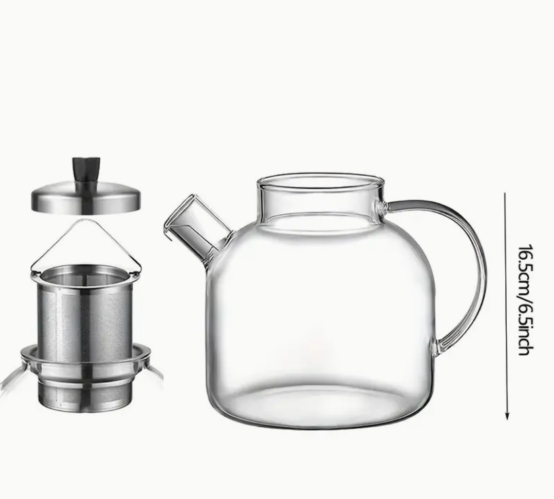 Glass Teapot with Stainless Steel Infuser