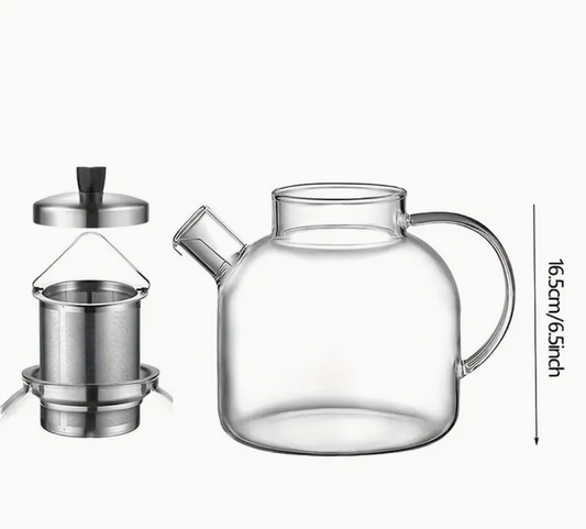 Glass Teapot with Stainless Steel Infuser