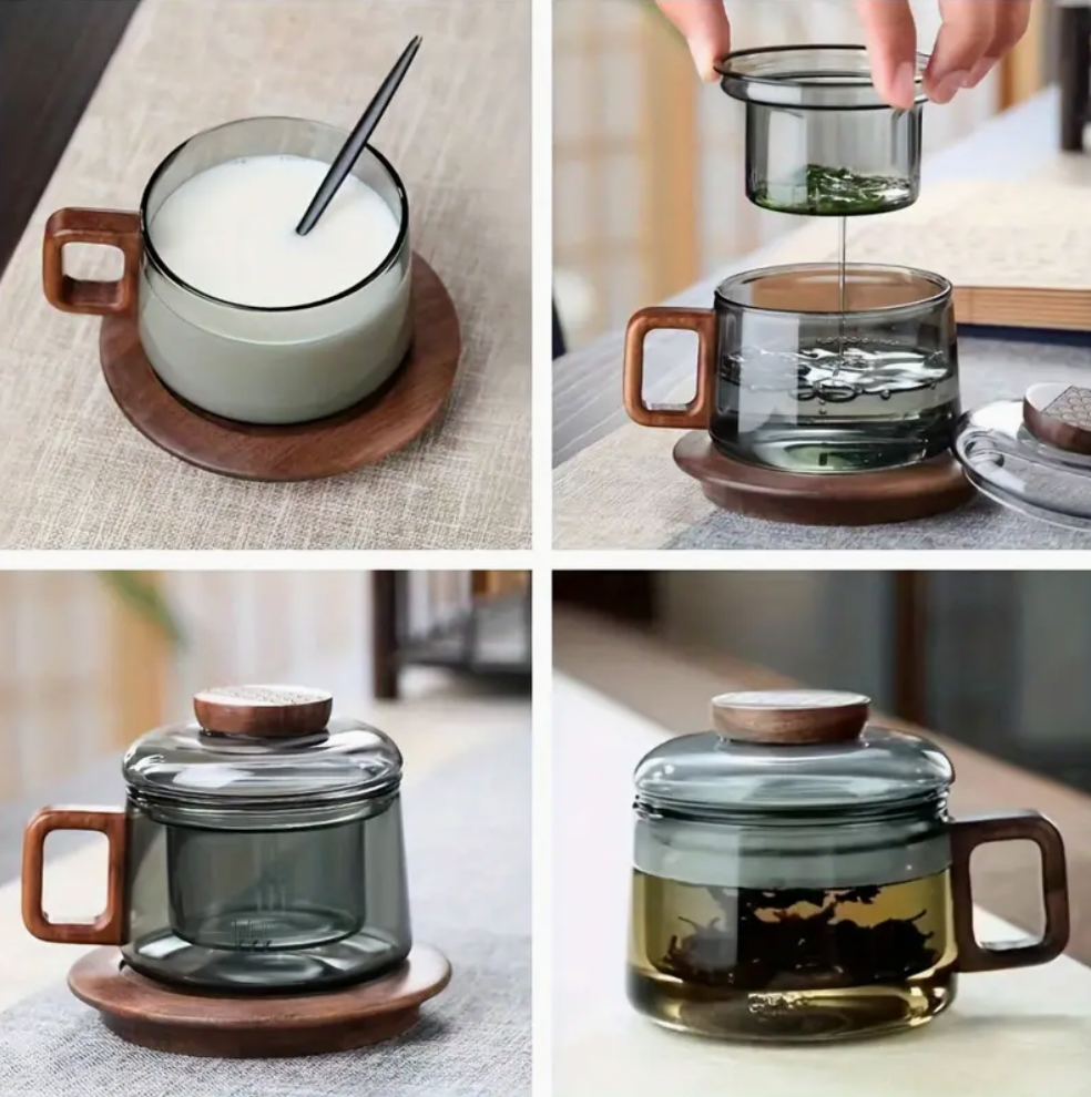 Glass Tea Mug with Steeper