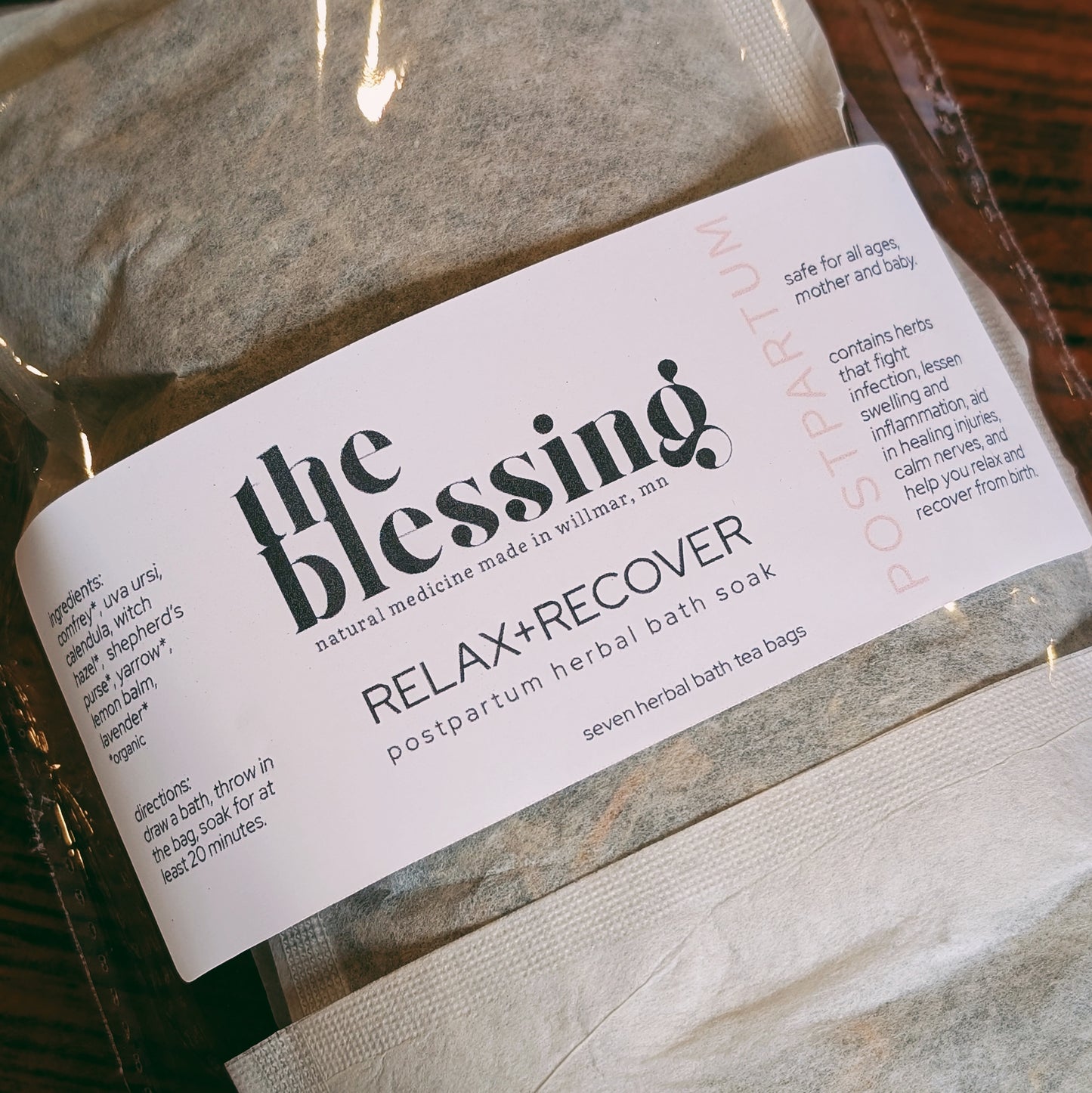The Blessing: Relax + Recover Postpartum Herbal Bath Soak